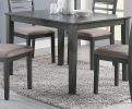 Antique Grey Finish Dinette 5pc Set Kitchen Breakfast Dining Table w wooden Top Cushion Seats Chairs Dining room Furniture