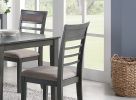 Antique Grey Finish Dinette 5pc Set Kitchen Breakfast Dining Table w wooden Top Cushion Seats Chairs Dining room Furniture