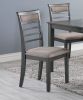 Antique Grey Finish Dinette 5pc Set Kitchen Breakfast Dining Table w wooden Top Cushion Seats Chairs Dining room Furniture